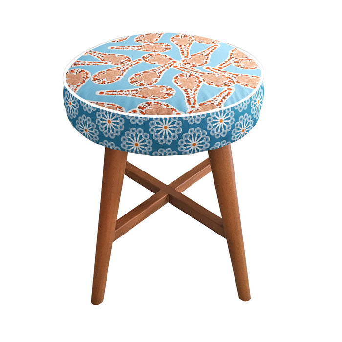 'PERANAKAN SPOON' Velvet Upholstery Fabric