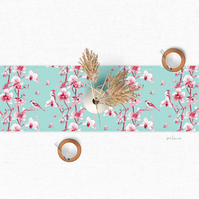 ‘ORCHID RHAPSODY’ Velvet Table Runner