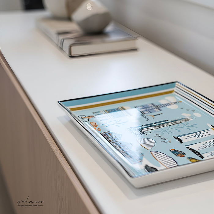 'SINGAPORE RIVER' Fine Bone China Tray