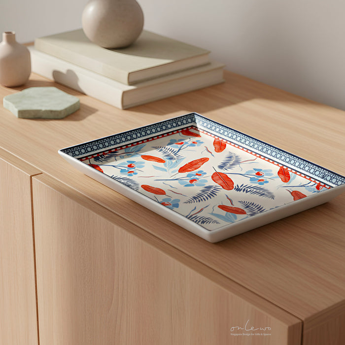 'SINGAPORE ORCHID GARDEN' Fine Bone China Tray