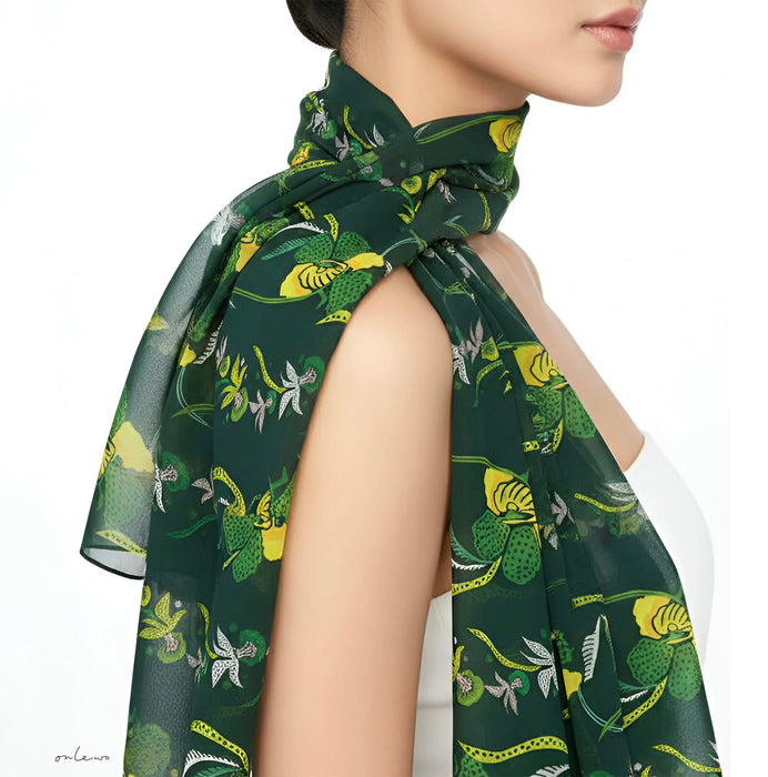 'ORCHID BATIK’ Silk Cotton Scarf