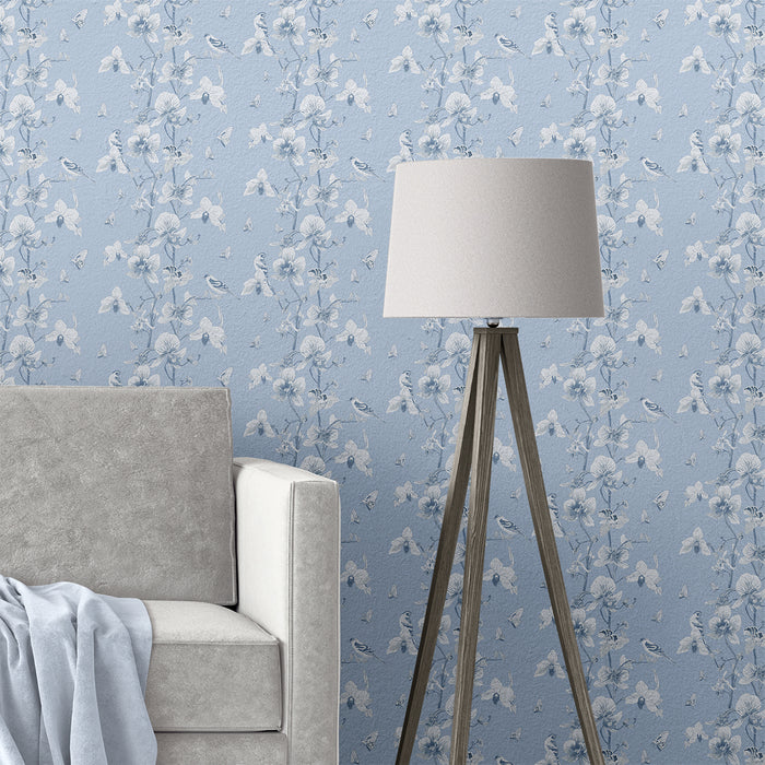 Orchid Rhapsody Wallpaper - Botanical Feature Wall Design
