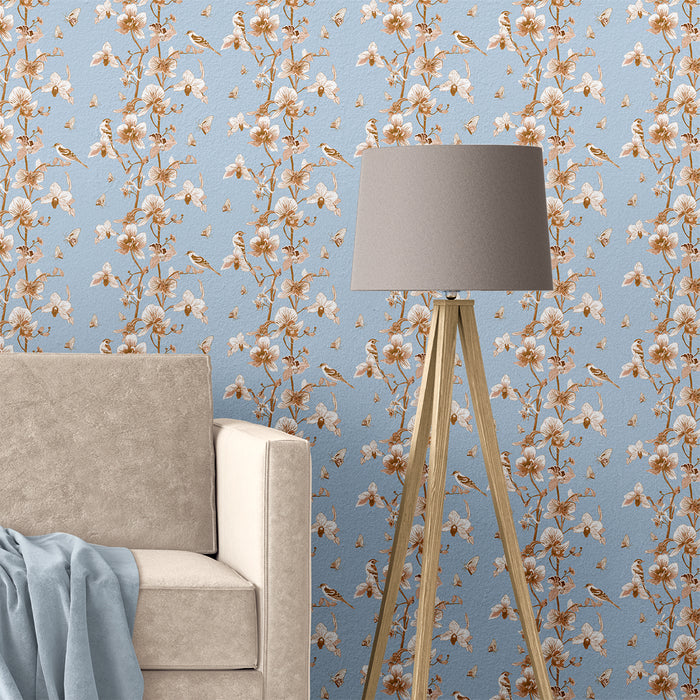 Orchid Rhapsody Wallpaper - Botanical Feature Wall Design