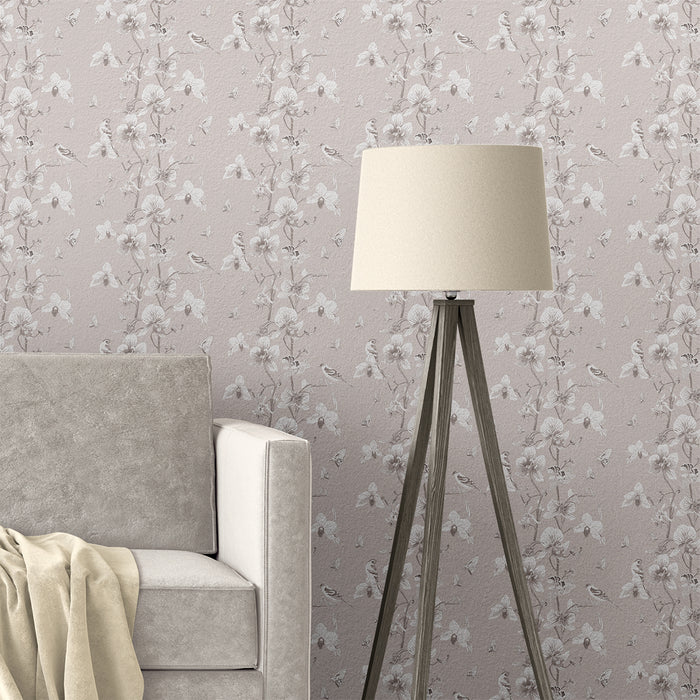 Orchid Rhapsody Wallpaper - Botanical Feature Wall Design