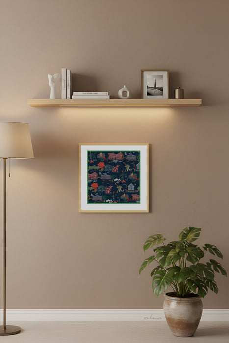 ‘CITY IN THE GARDEN’ Framed Print