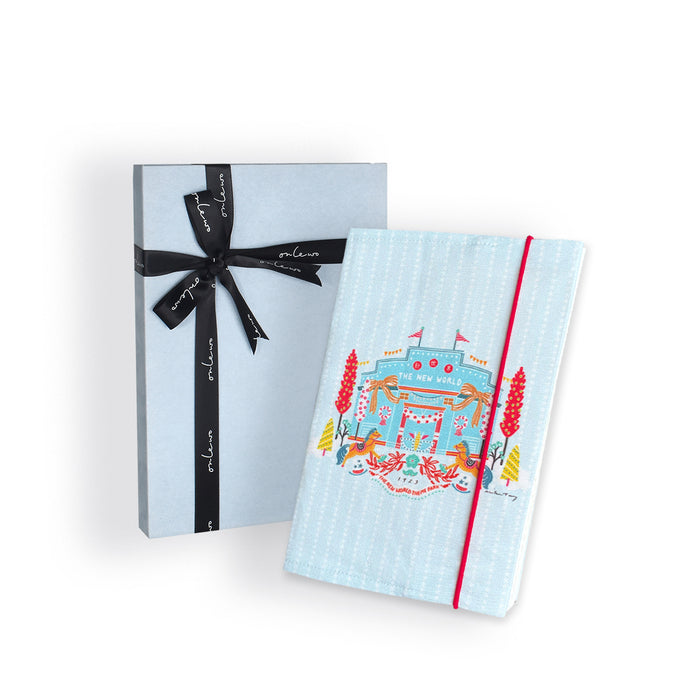 「キューパッチワーク」コットンリネンノートブック