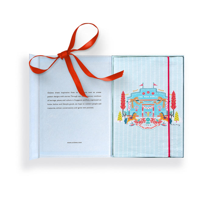 「キューパッチワーク」コットンリネンノートブック