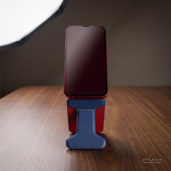 'ORCHID BATIK' leather phone stand