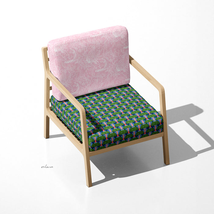 'MOONLIGHT FORESTERS / BLK 26 JALAN KLINIK' Velvet Upholstery Fabric