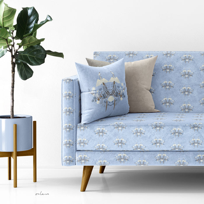 'PERANAKANIA / VINTAGE STAR TILE' Velvet Upholstery Fabric