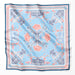 Onlewo 'City in the Garden' 90cm mulberry silk scarf — Singapore Botanic Gardens, ION Orchard and Orchard Road landmarks celebrating Singapore as a garden city