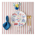 Onlewo 'Singapore Downtown' bone china plate displayed on clear acrylic stand — downtown Singapore landmarks design, Singapore-designed corporate gift