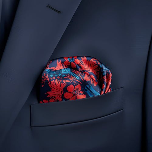 ‘SINGAPORE ORCHID’ Silk Pocket Square