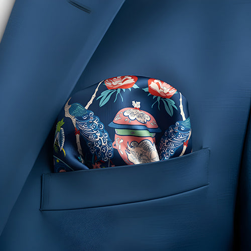 ‘PERANAKAN STORY’ Silk Pocket Square