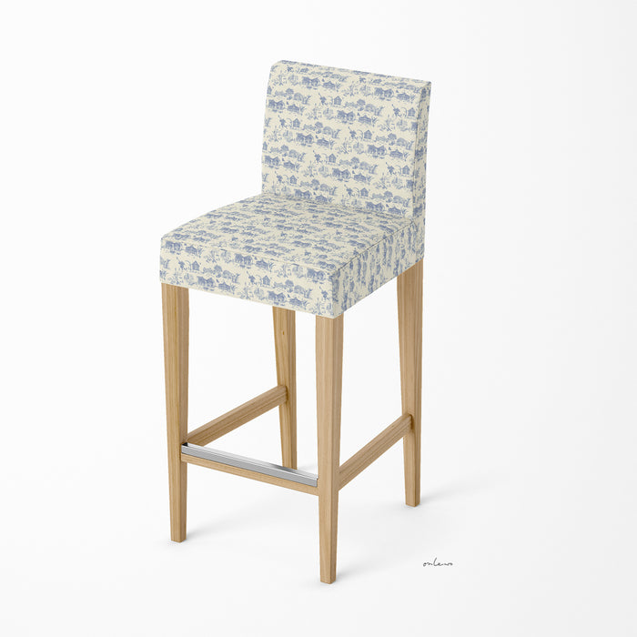 'CITY IN THE GARDEN / MY HOME HDB FLAT' Velvet Upholstery Fabric