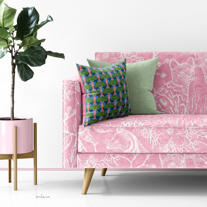 'MOONLIGHT FORESTERS / BLK 26 JALAN KLINIK' Velvet Upholstery Fabric