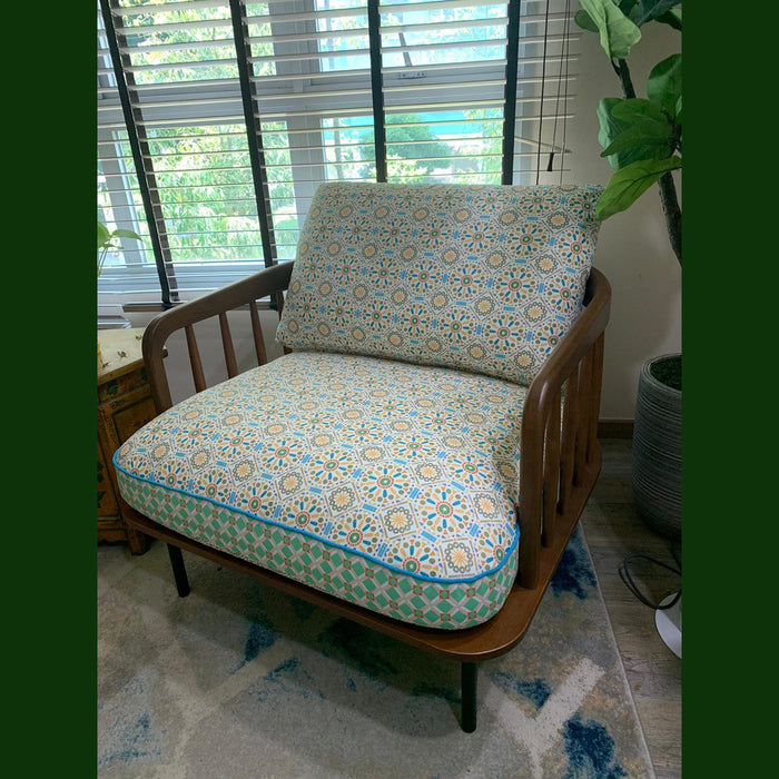 'KUEH TILE' Velvet Upholstery Fabric