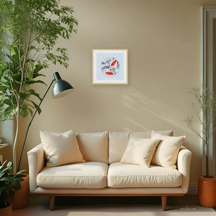 ‘SINGAPORE ORCHID GARDEN’ Framed Plate