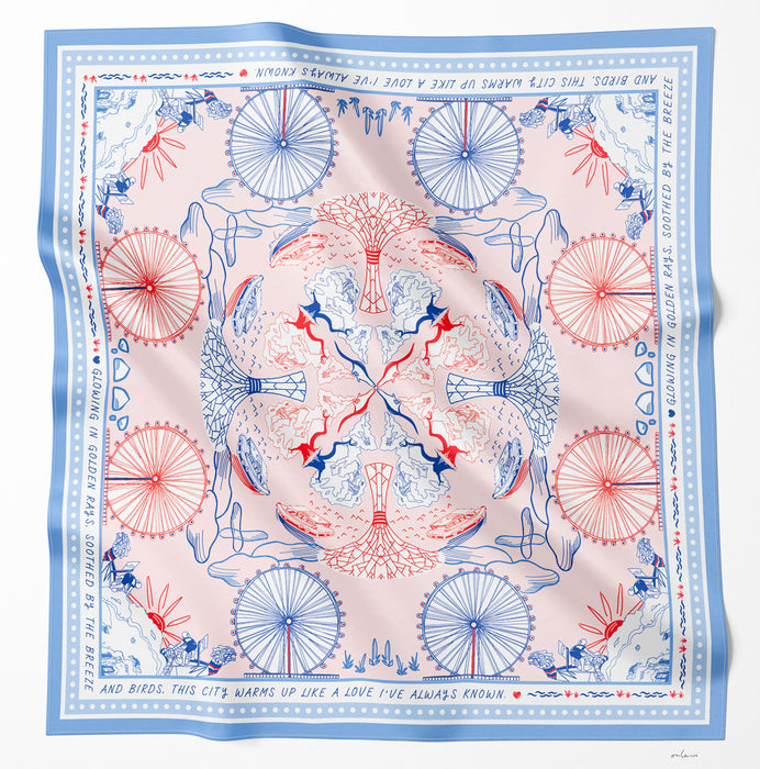 ‘DOWNTOWN’ Silk Scarf