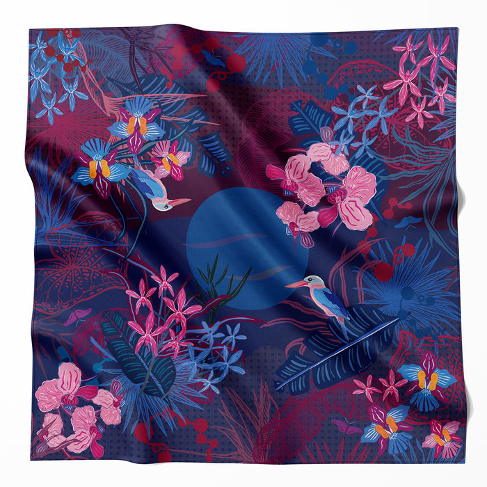 'Singapore Orchid Grace' PRE-ORDER Silk scarf (double sided)